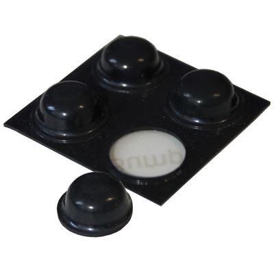 4 elastic pads ø11 x 5 mm (0.4 x 0.2 in.), black